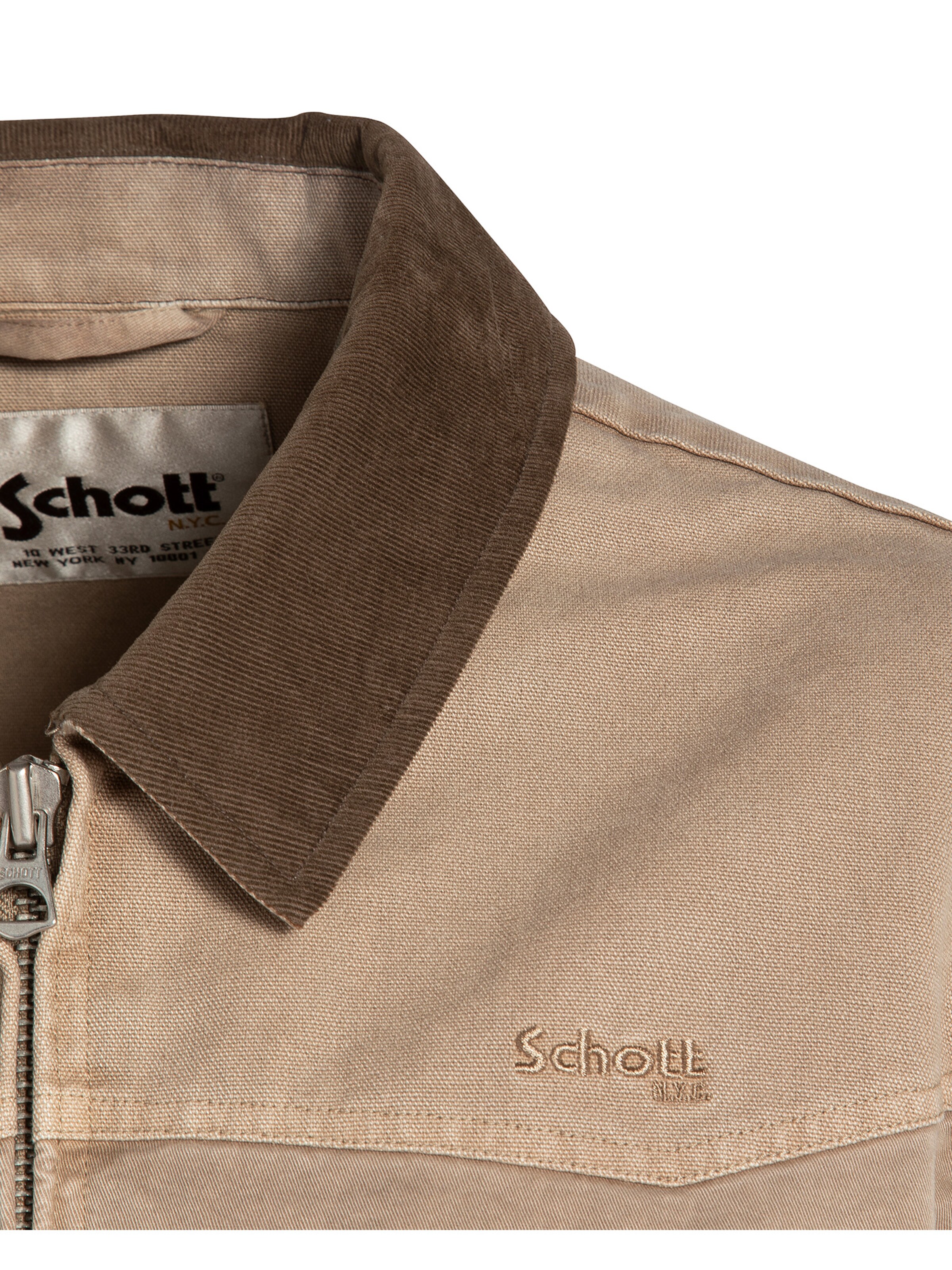 Manteau mi-saison Schott NYC en marron