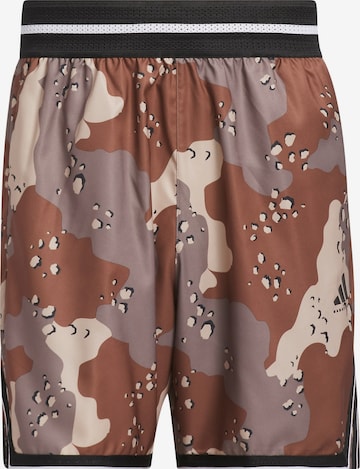 ADIDAS PERFORMANCE - Loosefit Pantalón deportivo 'Crazy Lite AOP' en marrón: frente