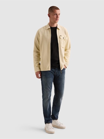 PME Legend - Camiseta 'Overshirt with waffle texture and cargo chest pocket' en beige