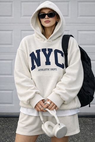 Sweat-shirt Trendyol en gris : devant
