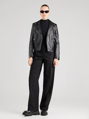 Wide leg Pantaloni cutați 'Garos_ALL' de la HUGO pe negru