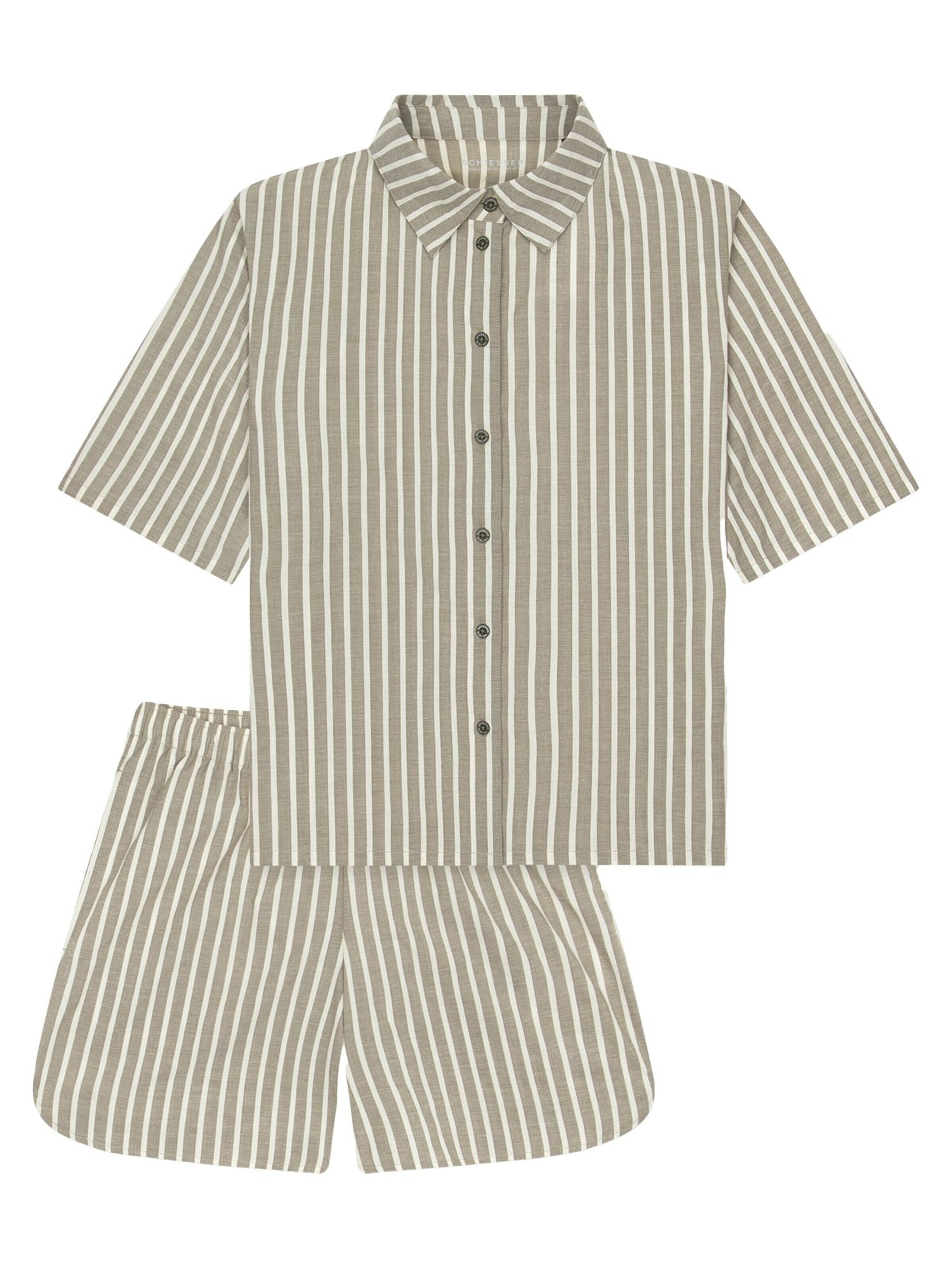 SCHIESSER Pyjama 'Selected Premium'‌‌‌‌‌‌‌‌‌‌ in Grün: Vorderseite