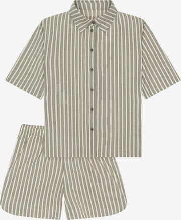 SCHIESSER Pyjama 'Selected Premium' in Grün: Vorderseite