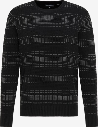 TUFFSKULL Pullover in hellgrau / schwarz, Produktansicht
