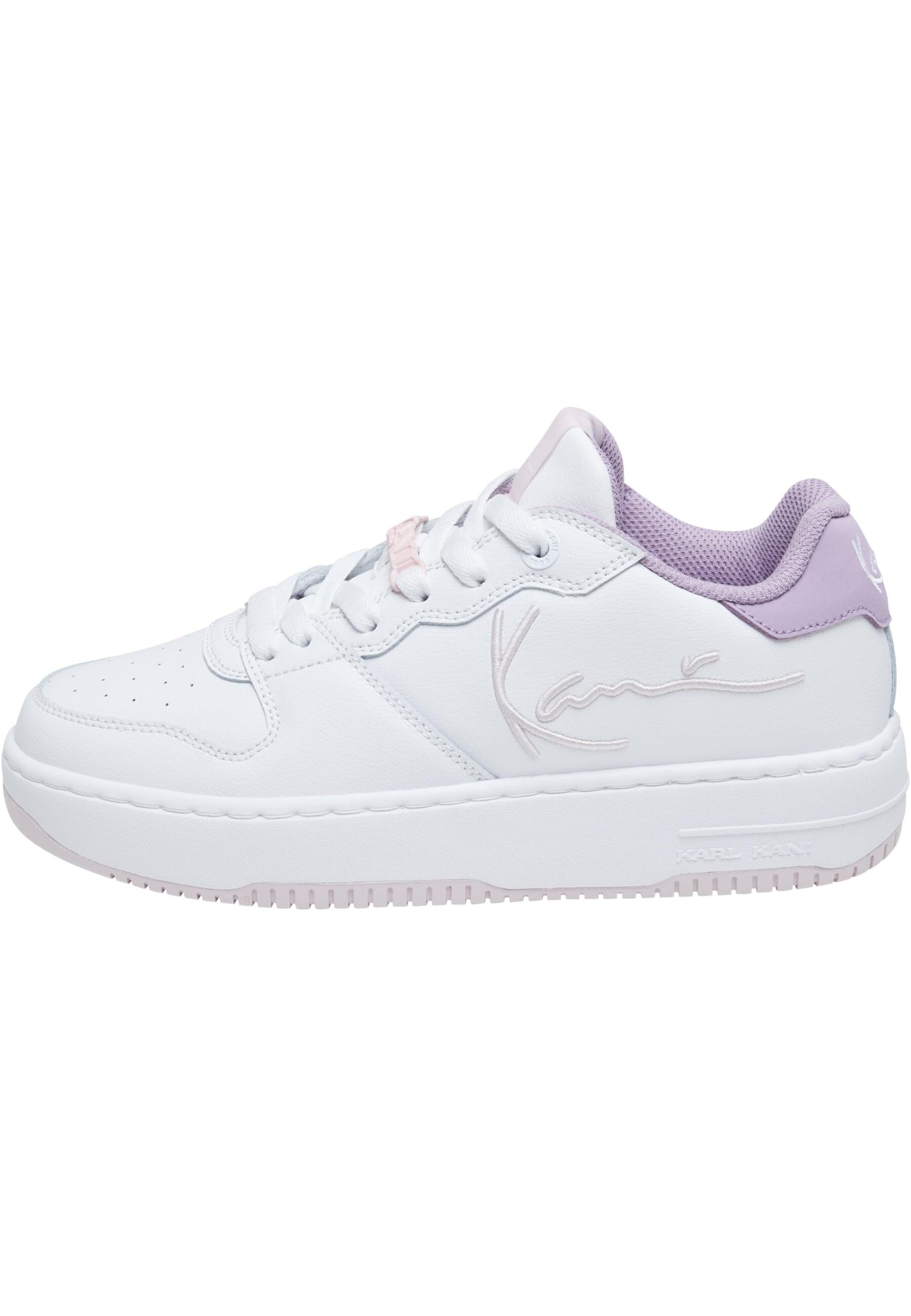 Karl Kani Platform trainers in White: front