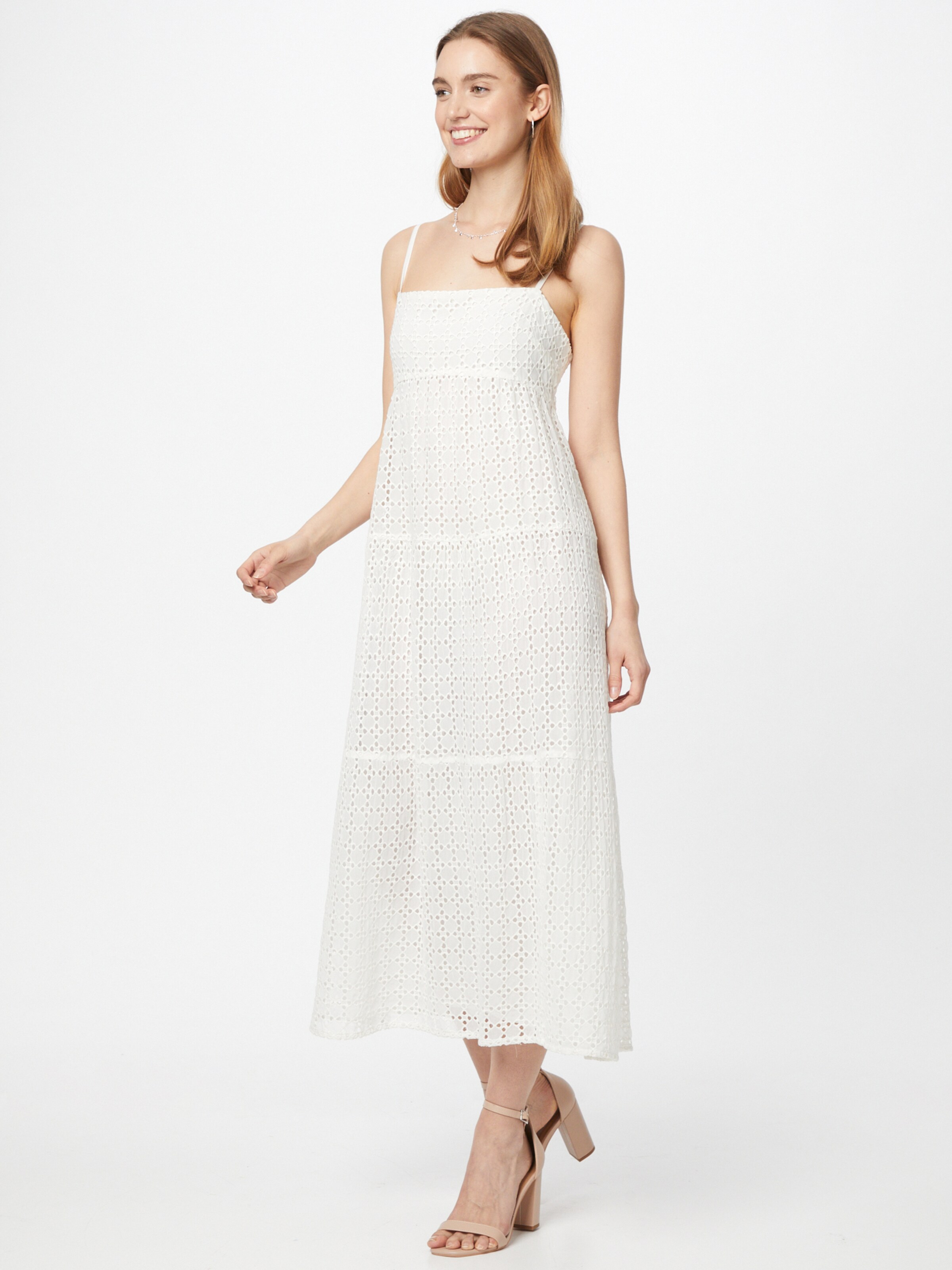 Frauen Große Größen Bardot Kleid in Weiß - SH40440