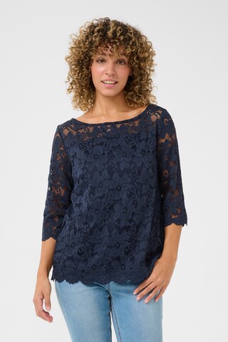 Cream Bluse 'Pria' i blå: forside