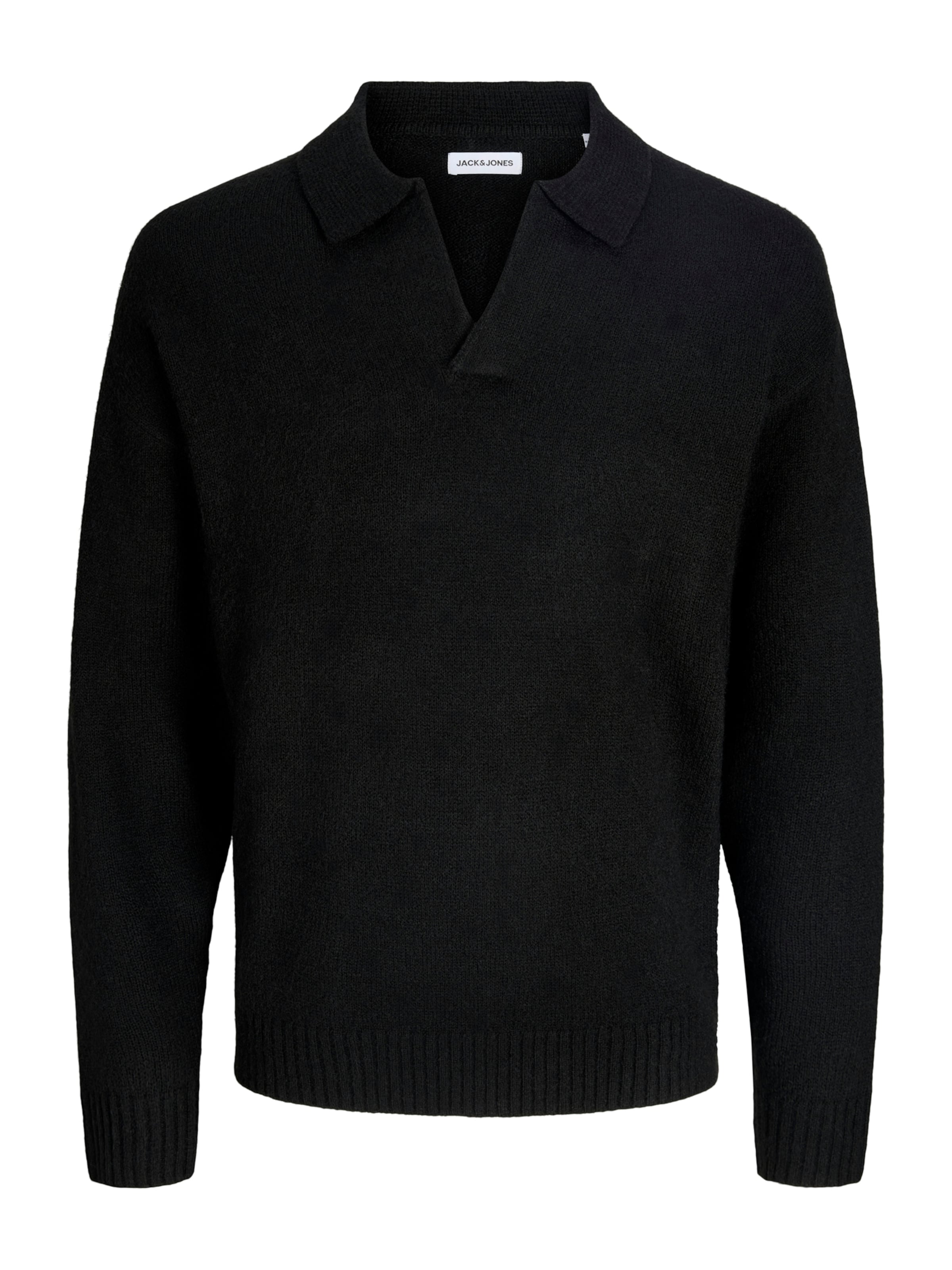 JACK & JONES Πουλόβερ 'JJSOHO OLLIE' σε μαύρο: μπροστά