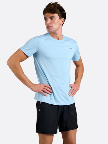 nordicdots Functioneel shirt 'Bamboo Tee - Light Blue' in Blauw
