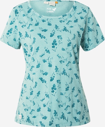 Ragwear T-shirt 'MINTT FLOWER' i blå: framsida