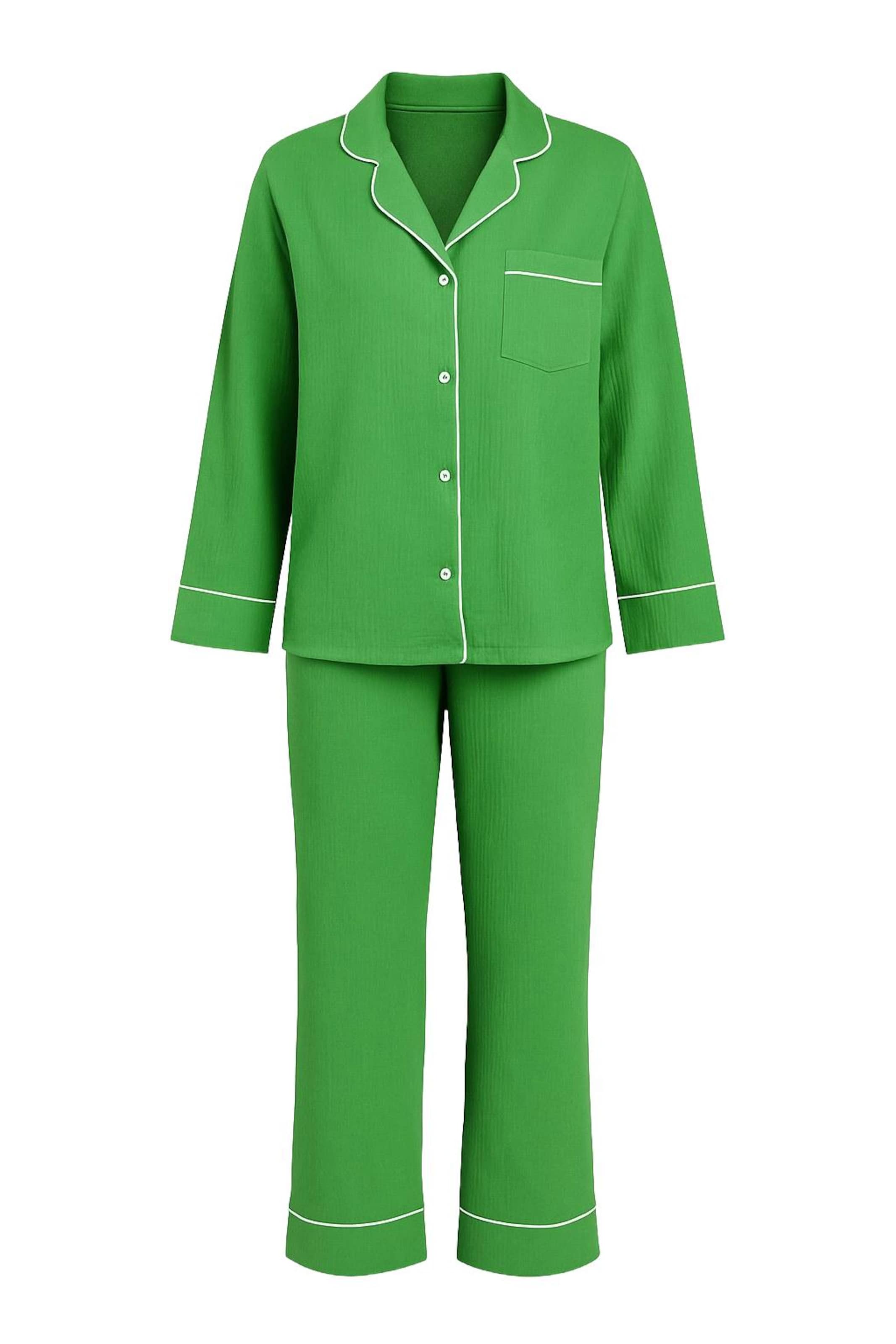 For You Moda Pajama in Green: front