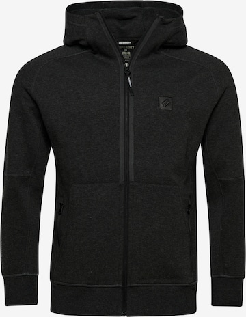 Superdry Zip-Up Hoodie 'Code Tech' in Grey: front