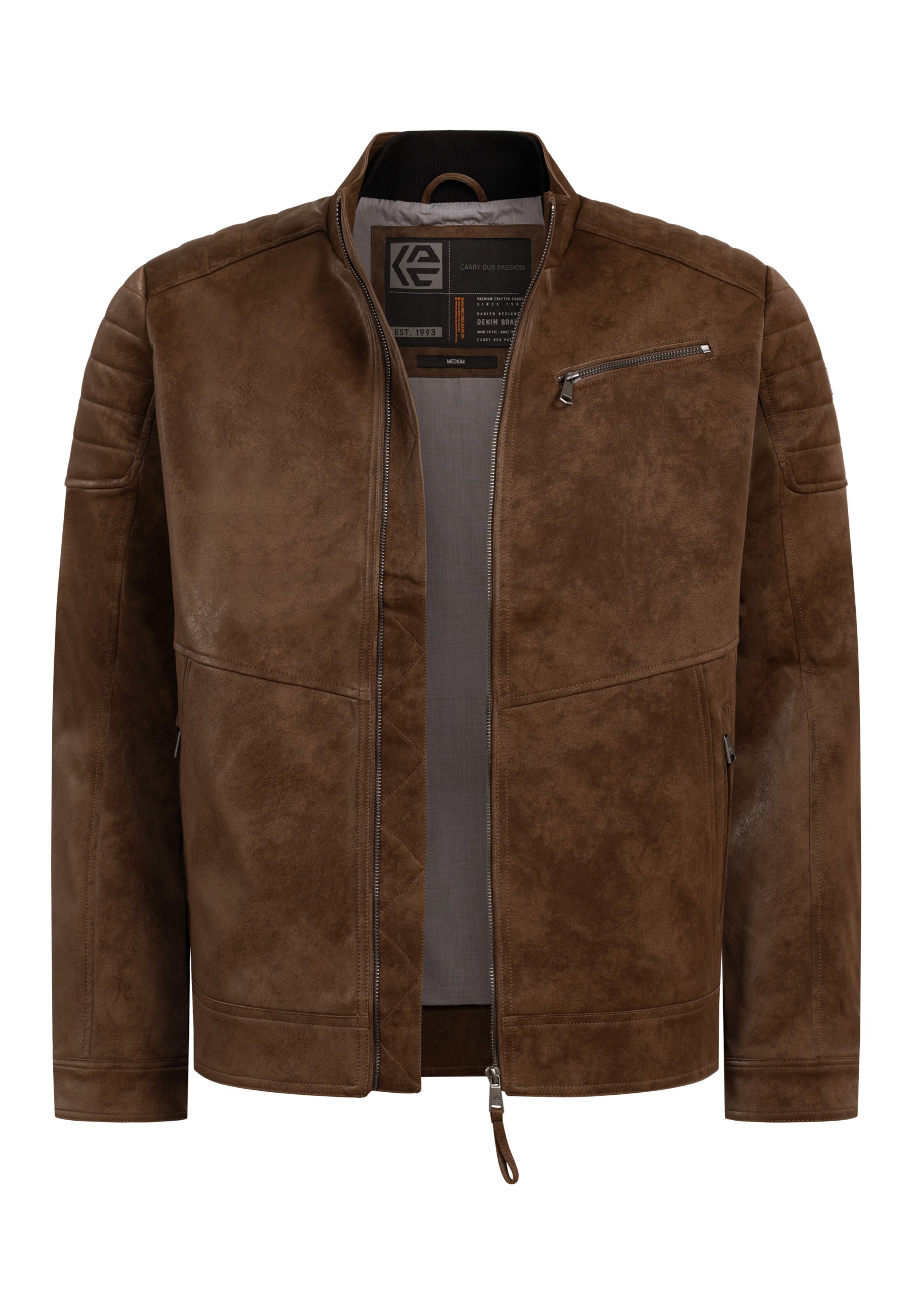 INDICODE JEANS Jacke 'Maxhole' in S in braun, Produktansicht