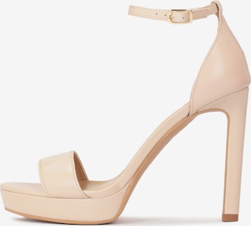 Kazar Remsandal i beige: framsida