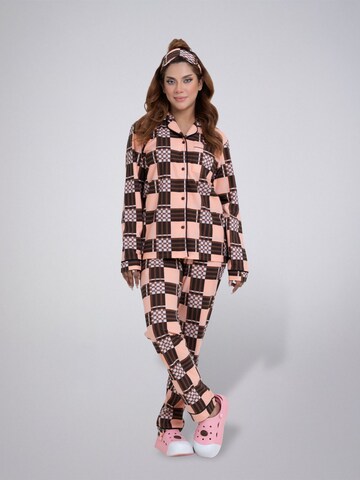 LEAFLETIC Pajama 'Leafletic Women’s Night Wear Long set' in Gold