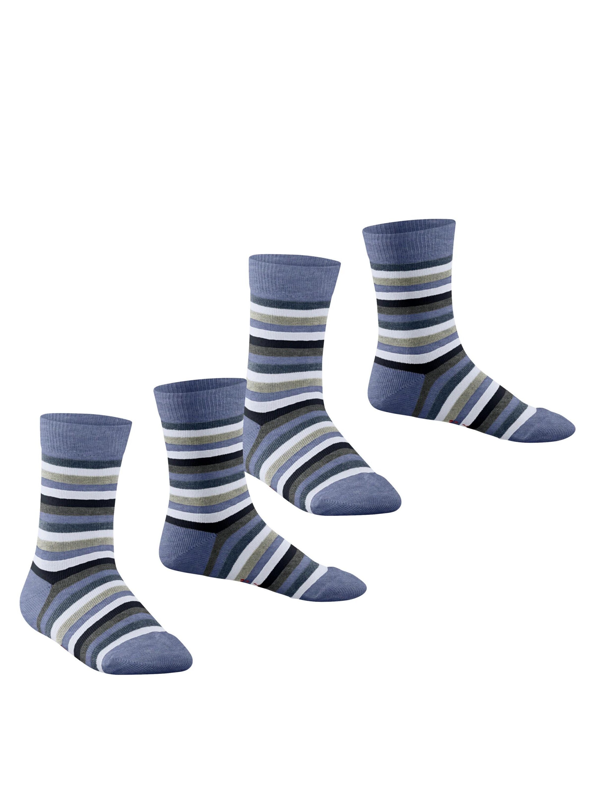 ESPRIT Socks 'Playful Stripe 2-Pack' in Blue
