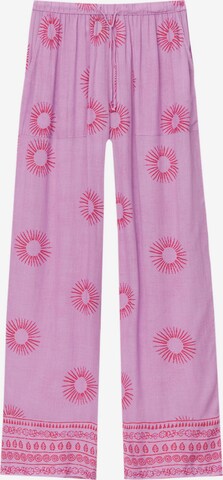 Regular Pantaloni de la Pull&Bear pe roz: față