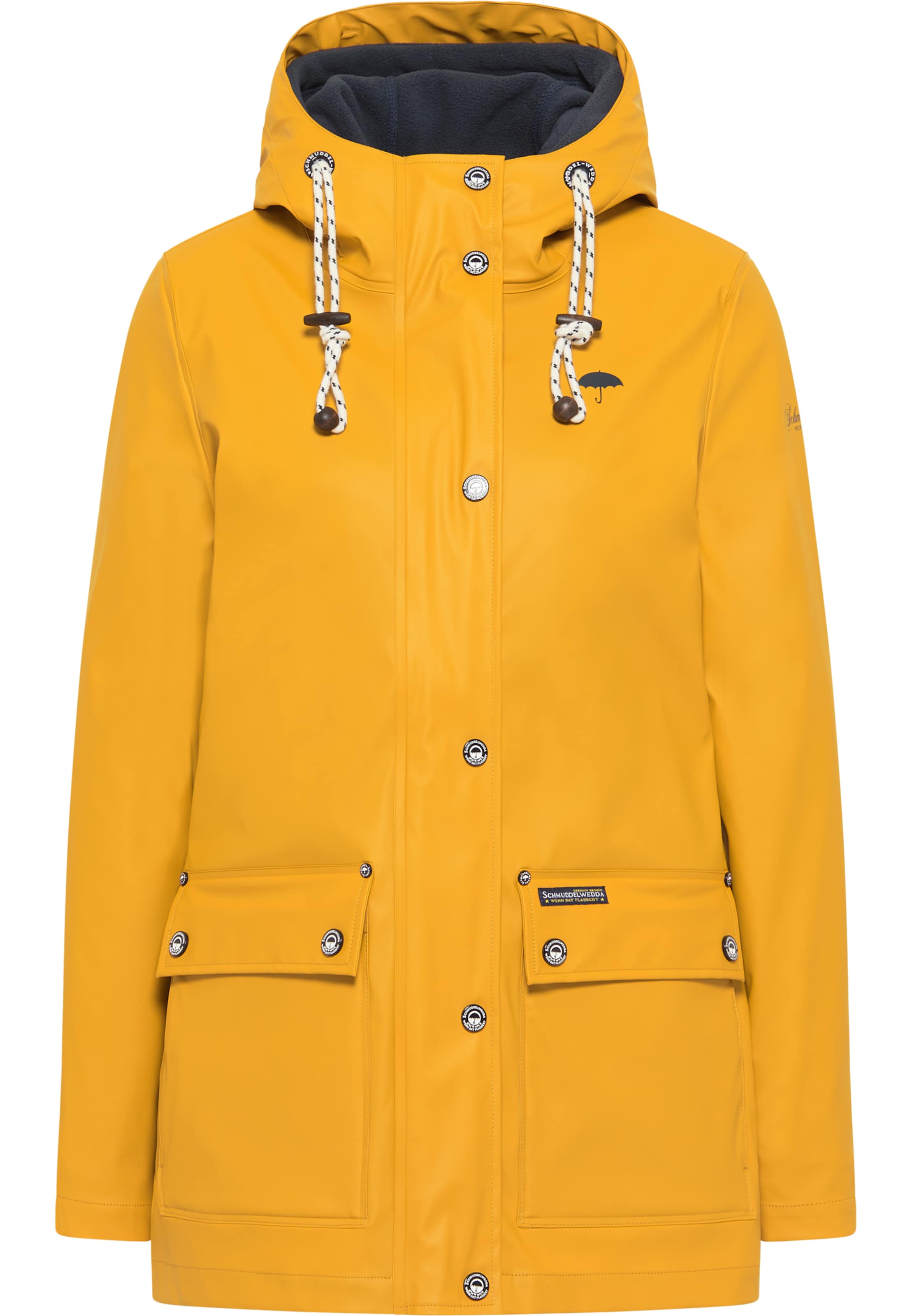 Schmuddelwedda Functionele mantel in Geel: voorkant