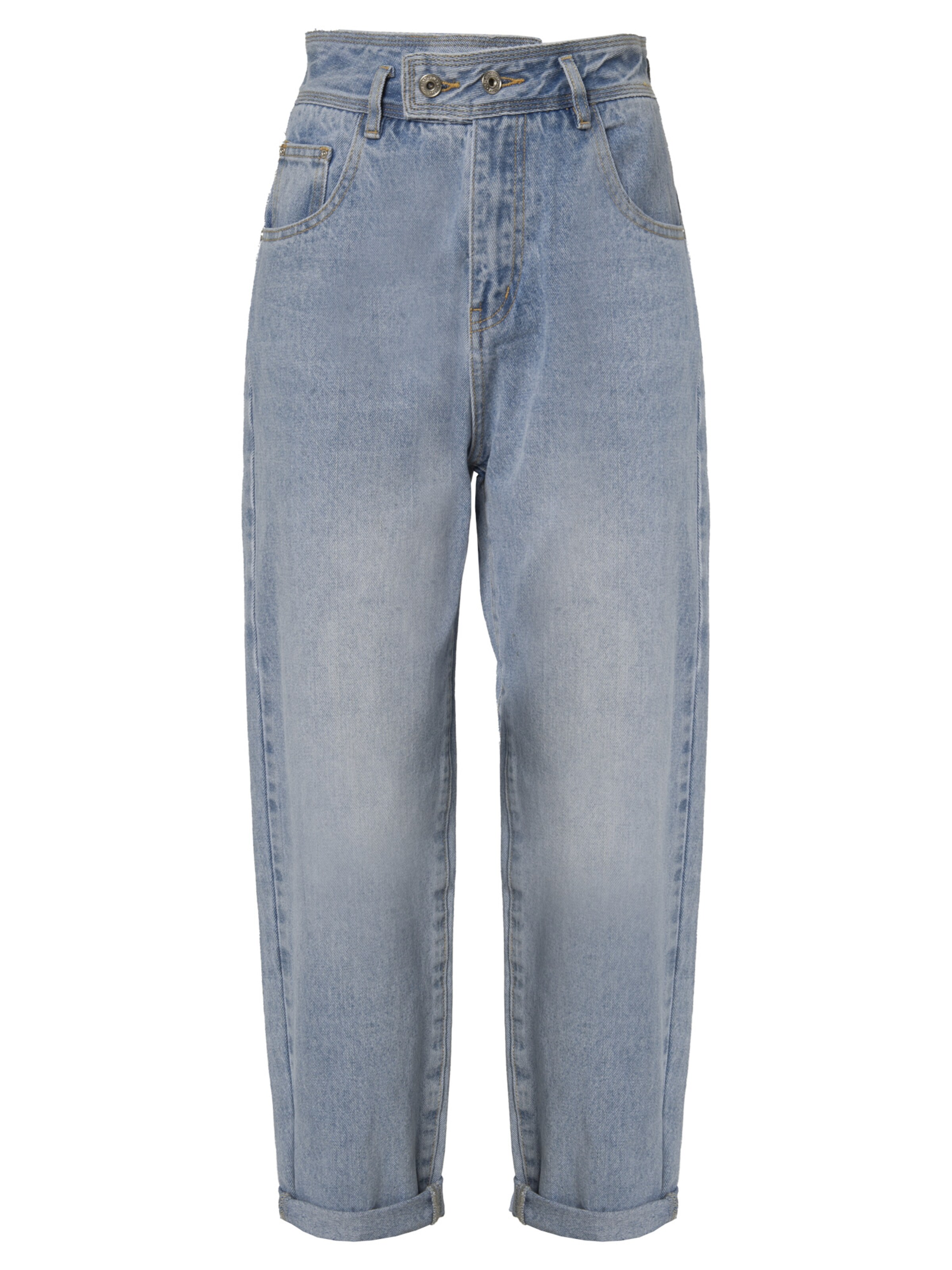 Influencer Tapered Jeans i blå: framsida