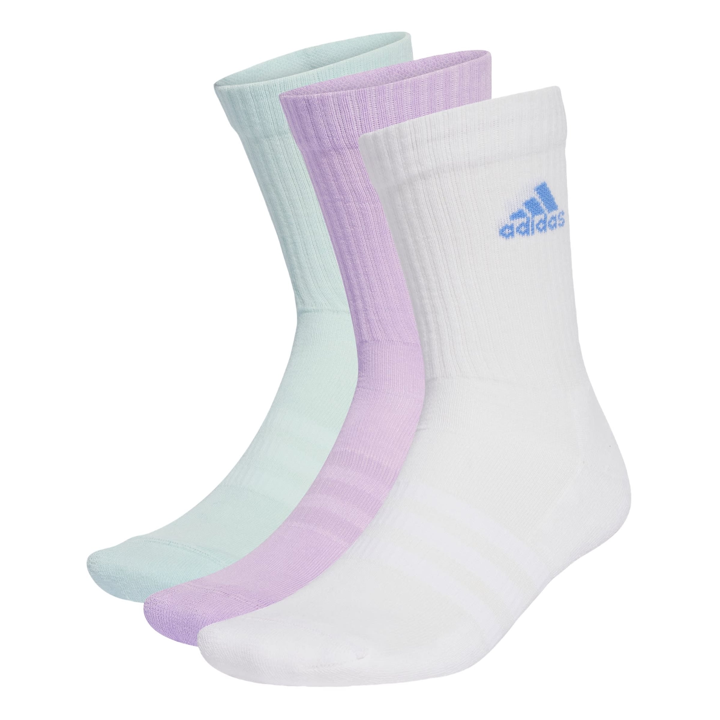 ADIDAS PERFORMANCE Sportsocken 'Cushioned Crew 3 Pairs' in Grün: Vorderseite