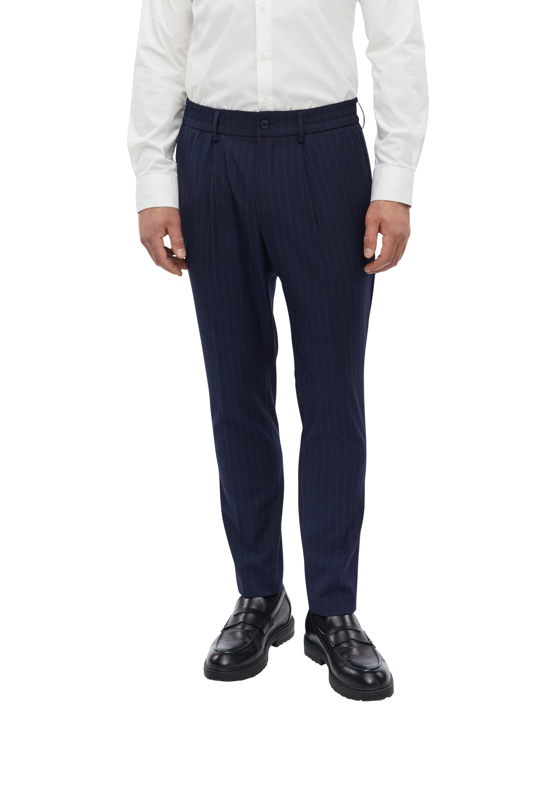 s.Oliver Regular Bandplooibroek 'Pure' in Blauw: voorkant
