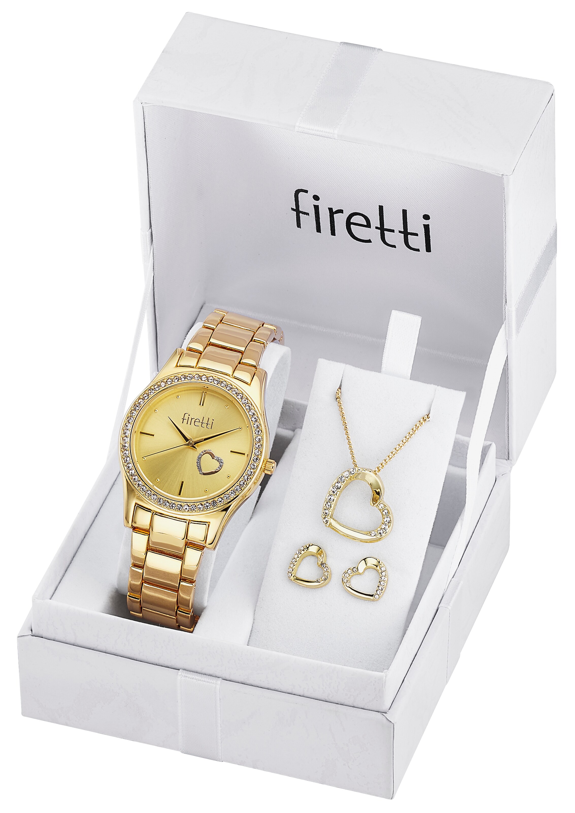 FIRETTI Jewelry Set in Gold: front
