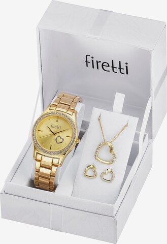 FIRETTI Jewelry Set in Gold: front