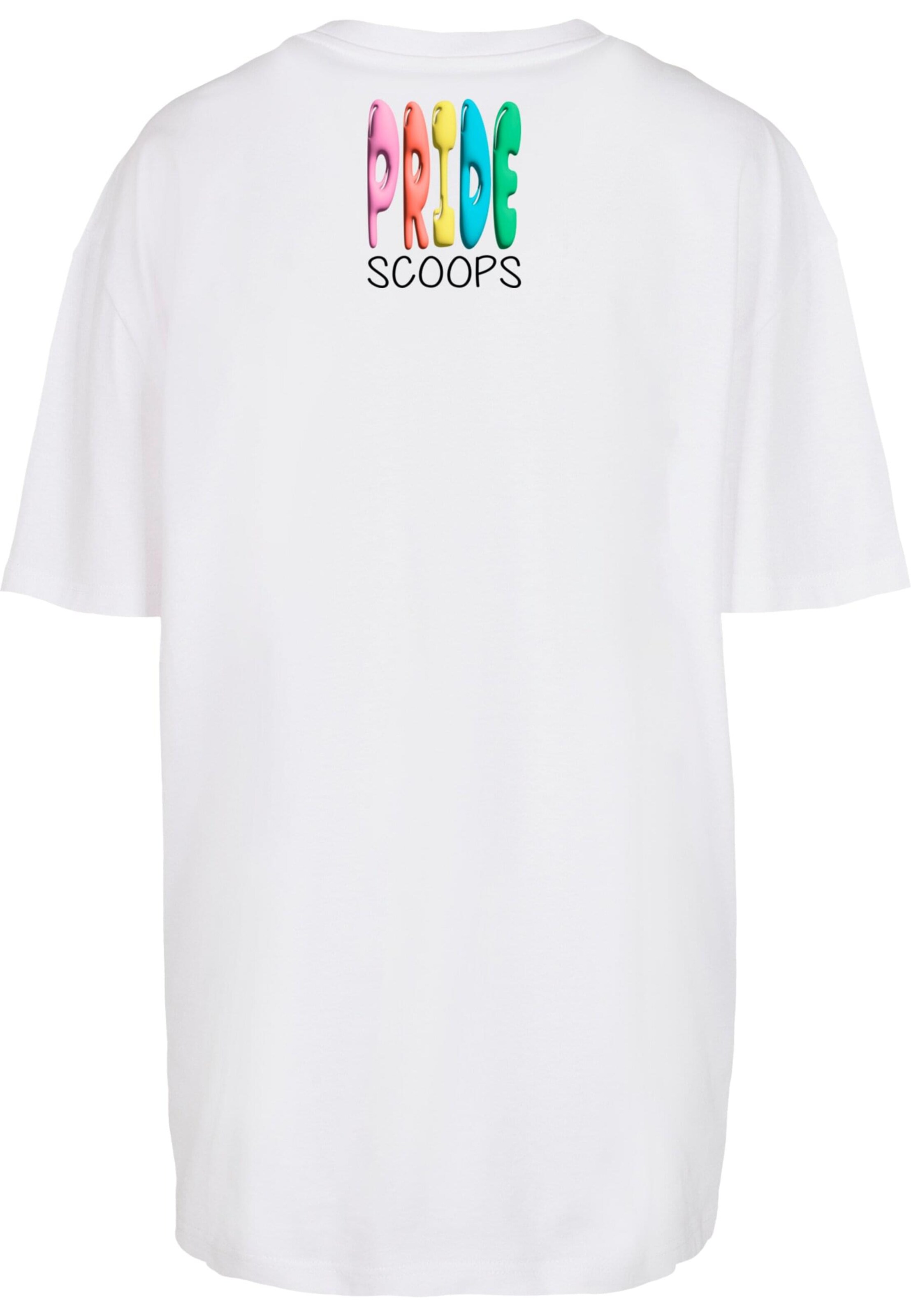 Merchcode Shirt 'Pride Scoops' in Wit
