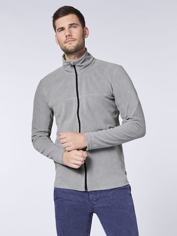 CHIEMSEE Fleece Jacket in Grey: front
