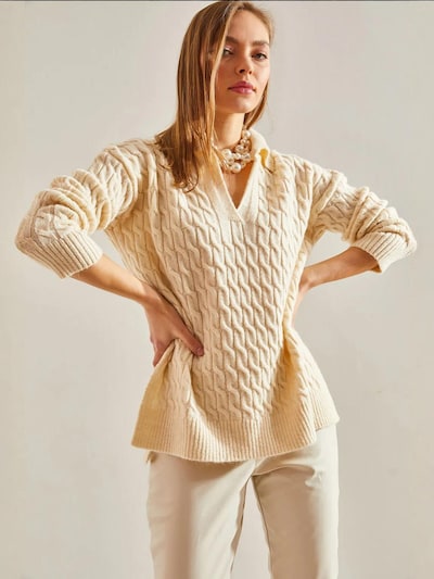 Bianco Lucci Kampsun 'Pullover' S-M suuruses beež, Tootevaade
