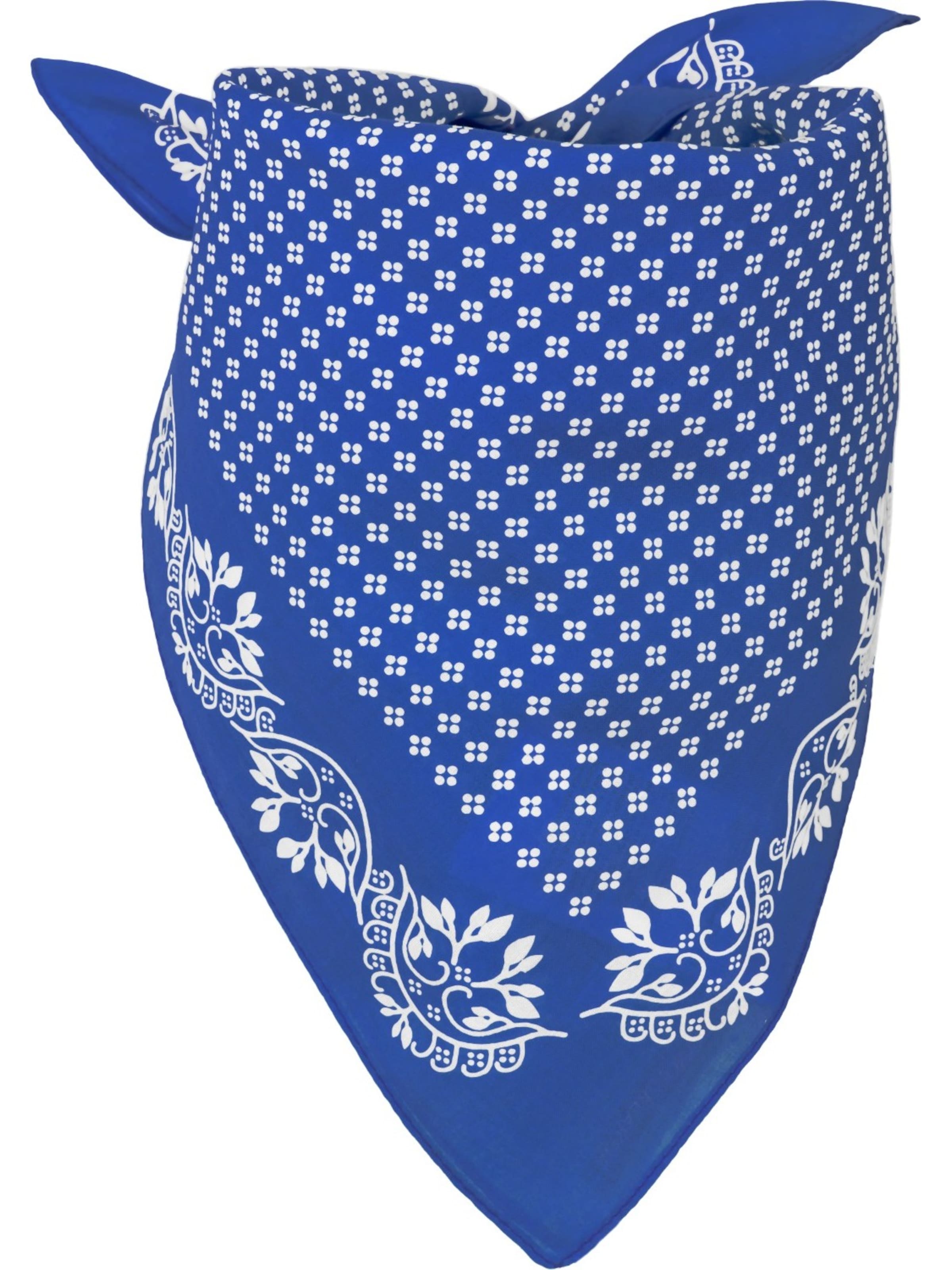 styleBREAKER Tuch 'Baumwolle Dreieckstuch mit Blümchen Muster'‌‌‌‌ in Blau: Vorderseite