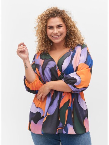 Zizzi Blouse 'XBECCA' in Gemengde kleuren: voorkant