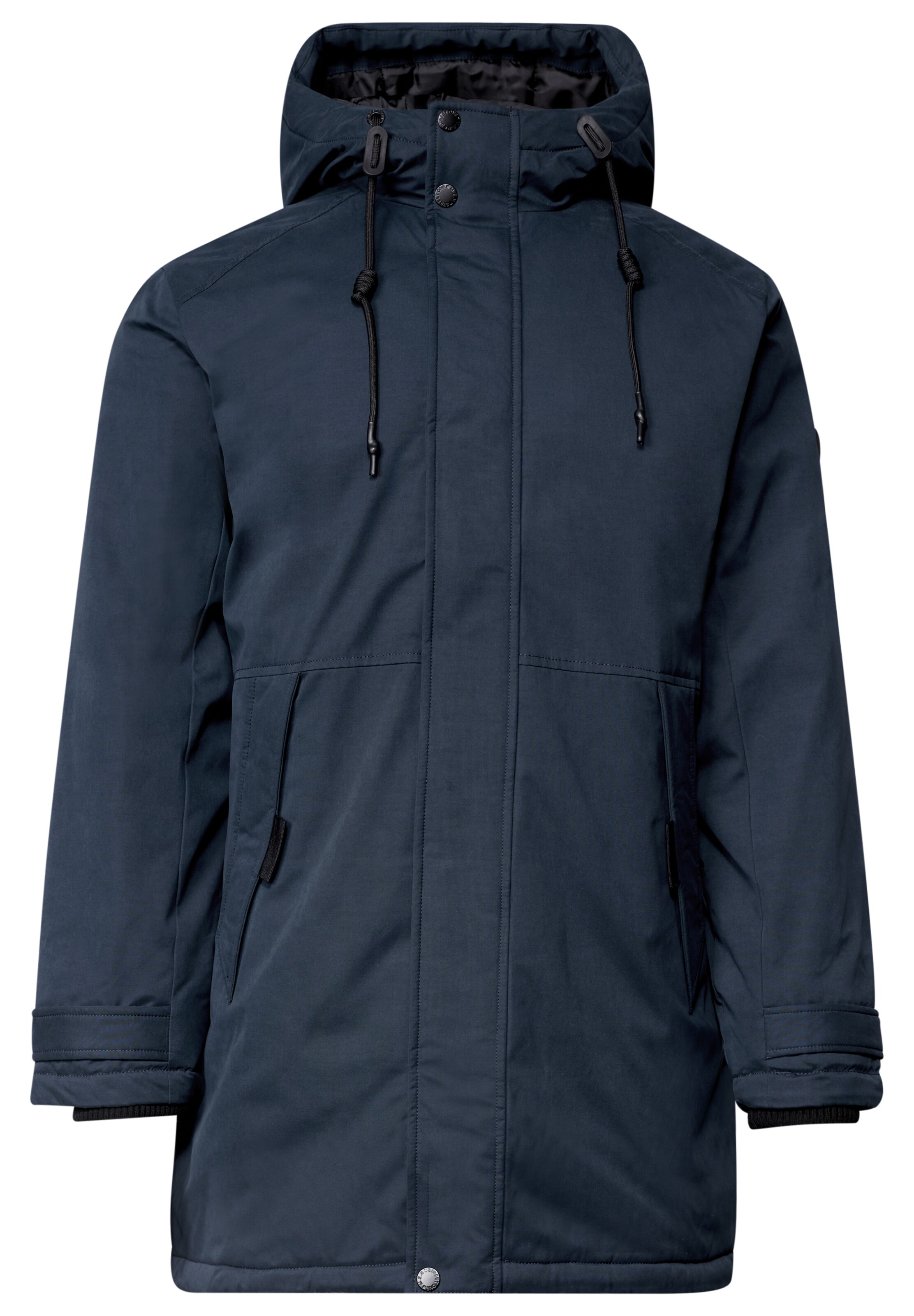 Street One MEN Parka mit verdecktem Reißverschluss in Blau: Vorderseite