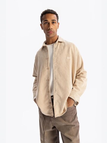 Giesto Comfort fit Overhemd in Beige: voorkant