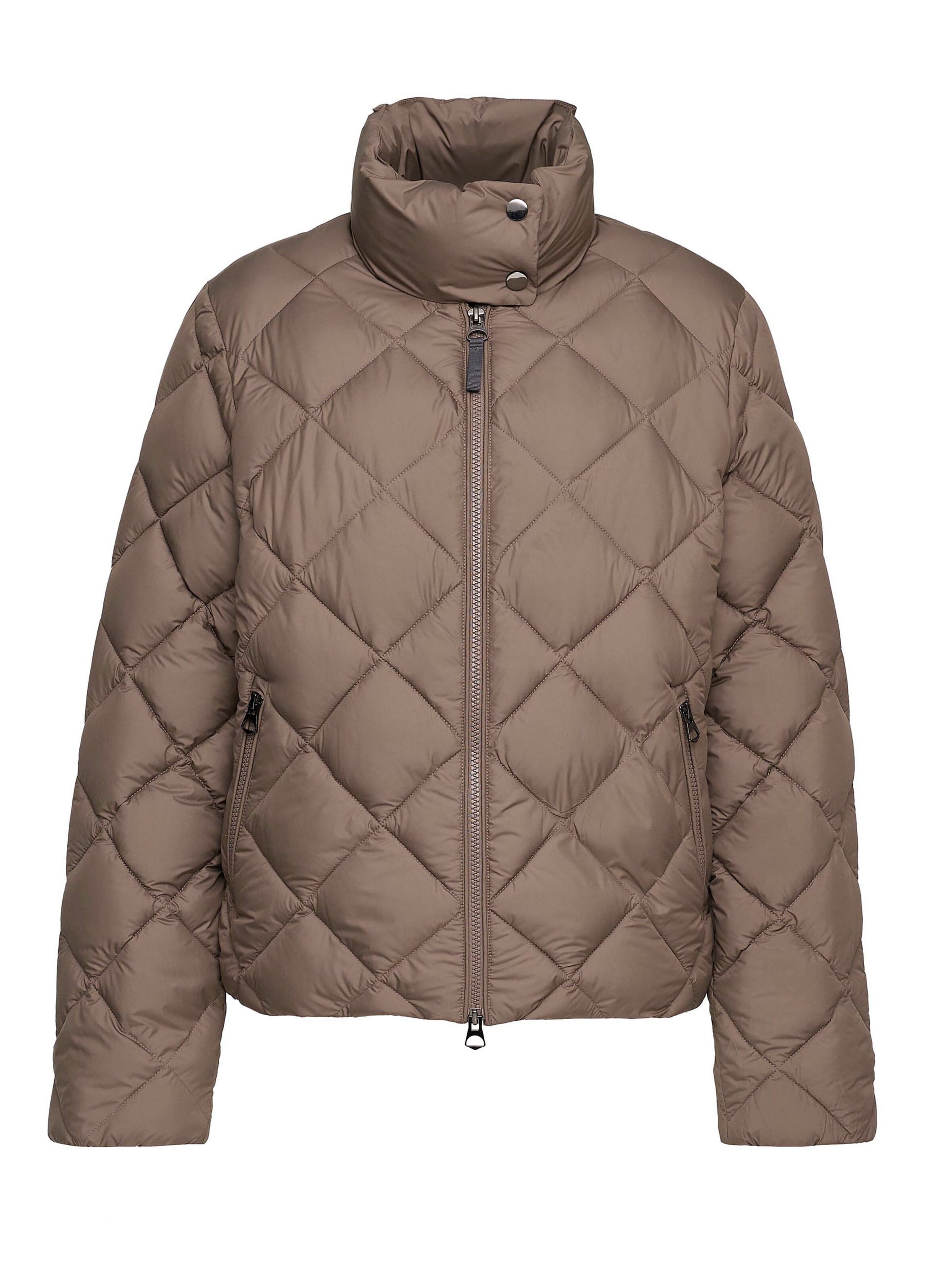 MANISA Between-season jacket 'Steppjacke' in Brown: front