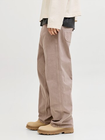 JACK & JONES Wide Leg Bukser 'JPSTALEX RAYE WORKER' i brun