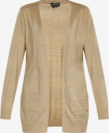 usha BLACK LABEL Knit cardigan in Beige: front