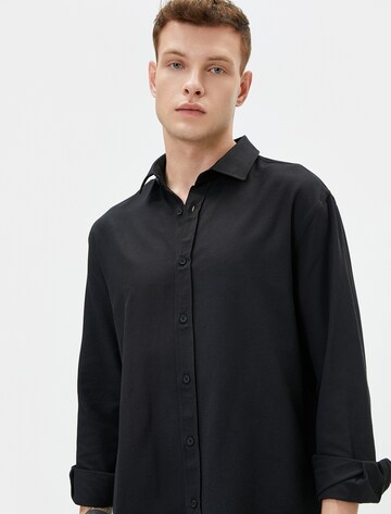 Koton Regular fit Button Up Shirt in Black