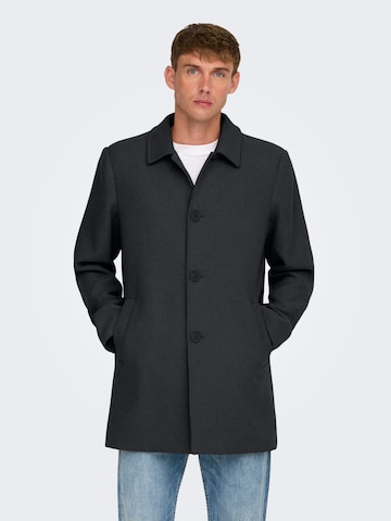 Only & Sons Between-Seasons Coat 'ONSJACOB' in Grey: front