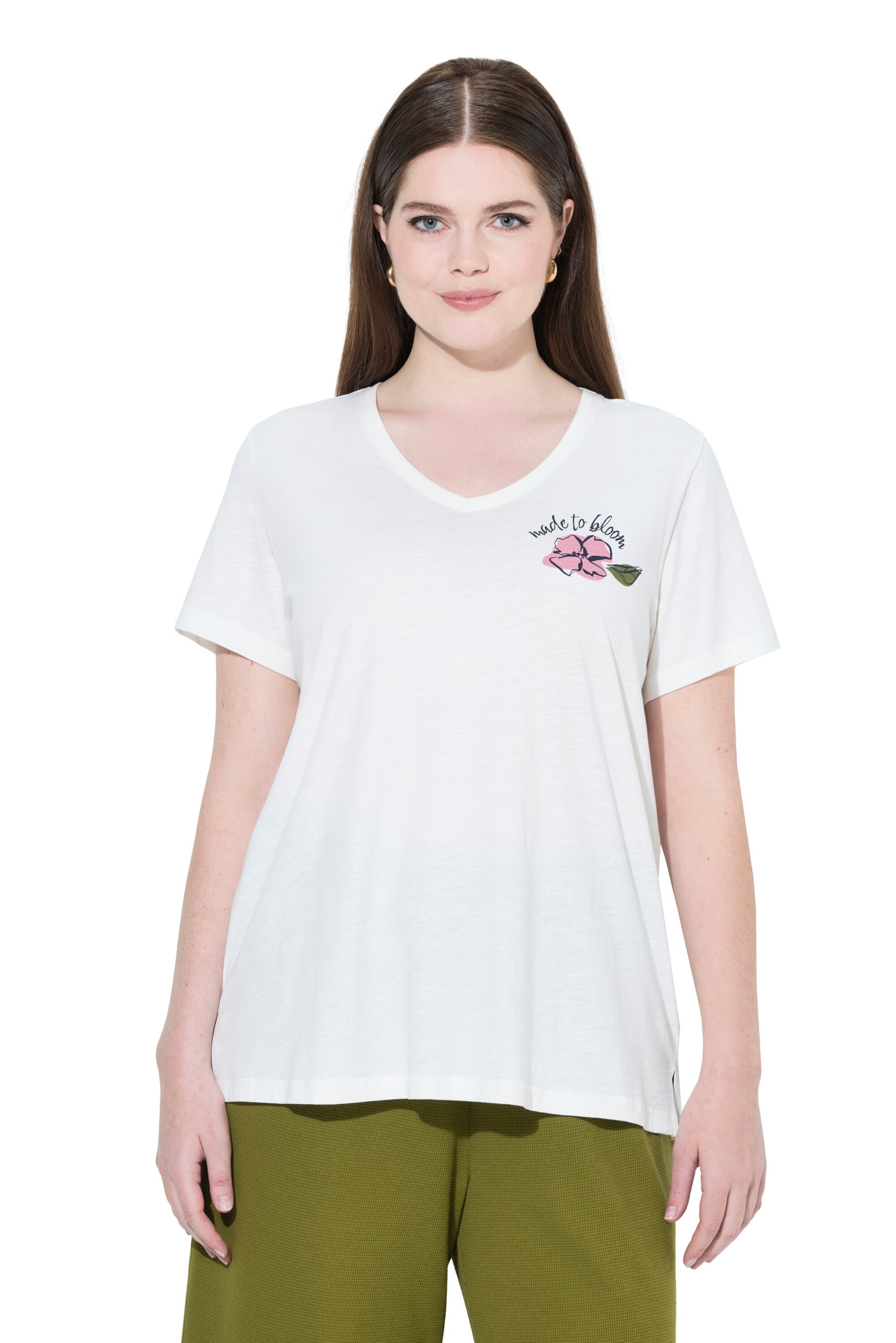 Ulla Popken Shirt in Wit: voorkant