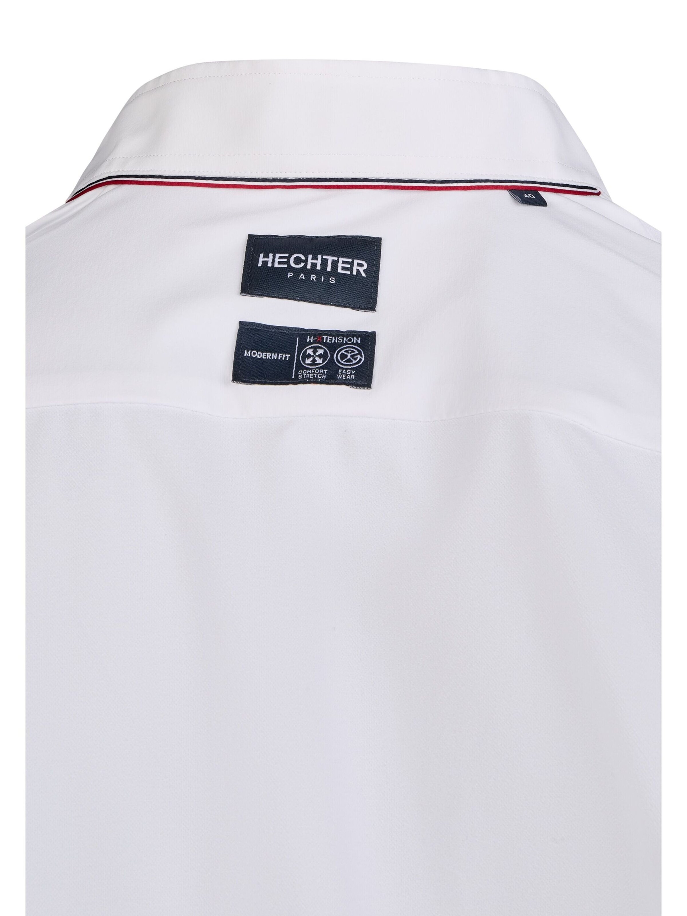HECHTER PARIS Slim fit Button Up Shirt in White