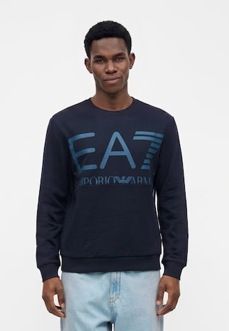 EA7 Emporio Armani Sweatshirt i blå: framsida