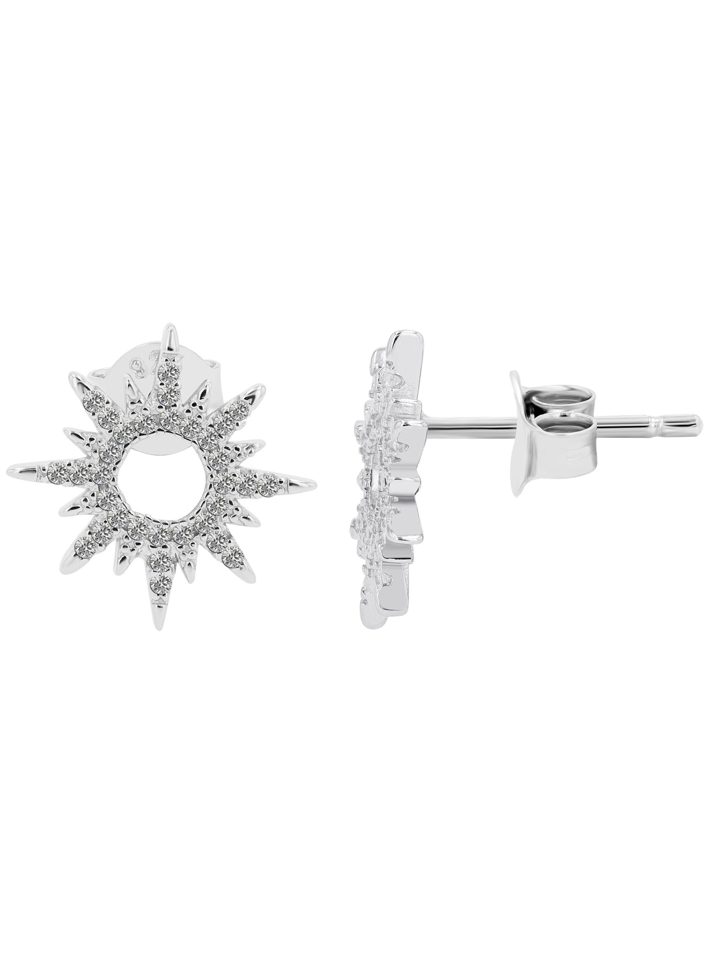 Akzent Earrings '"Joana" aus 925 Sterlingsilber, rhodiniert, langlebig' in Silver