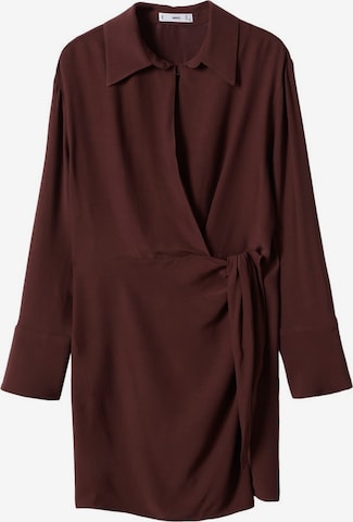 MANGO Shirt Dress 'Quant' in Brown: front