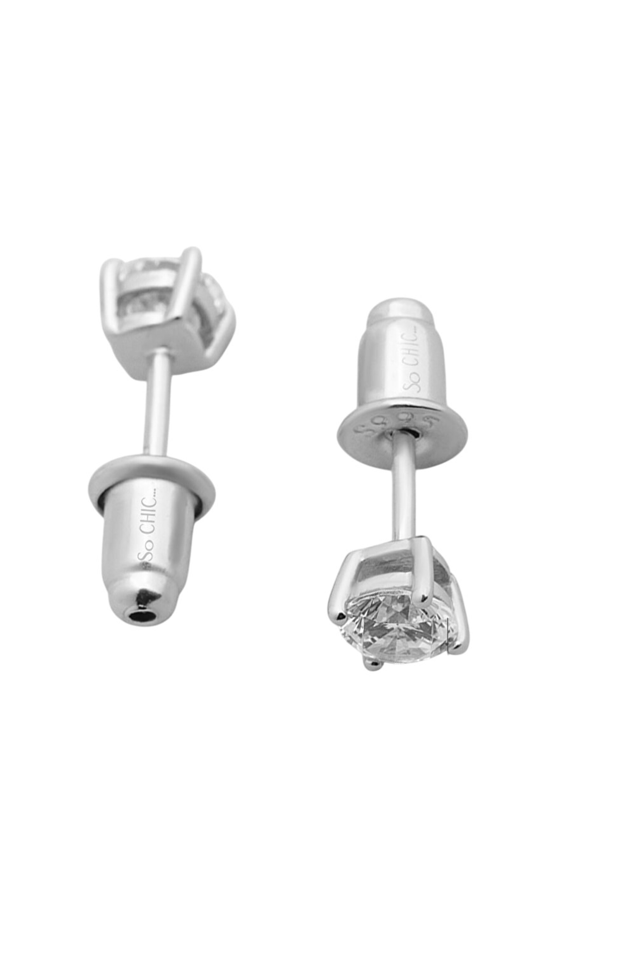 So Chic Earrings in Silver: front