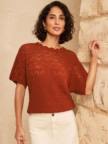 love & roses Sweter w kolorze pomarańczowy