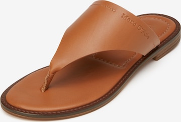 Marc O'Polo Teenslipper in Bruin: voorkant