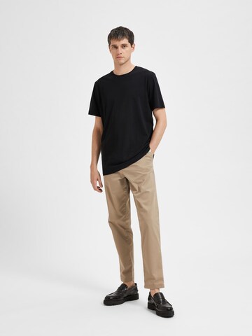 melns SELECTED HOMME T-Krekls 'Aspen'