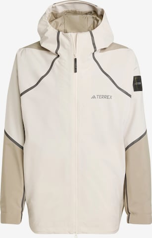 ADIDAS TERREX Ulkoilutakki 'Nat Geo' värissä beige: etupuoli