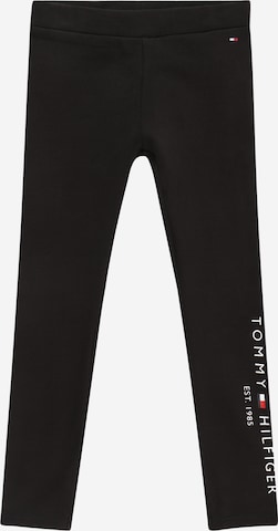 Slimfit Leggings de la TOMMY HILFIGER pe negru: față